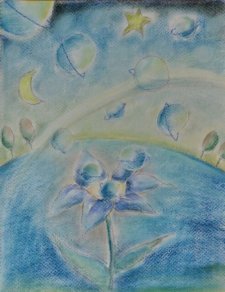 青の花